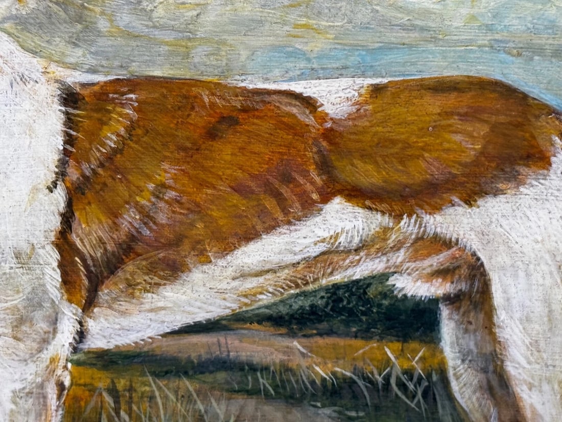 Antique Oil Painting Portrait Prized Lurcher Greyhound After Samuel John Carter - 11