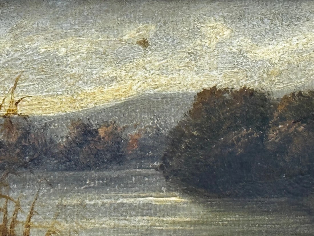 Angling Oil Painting Northern Pike Surfacing Caught By Arthur Roland Knight 1890 - 16