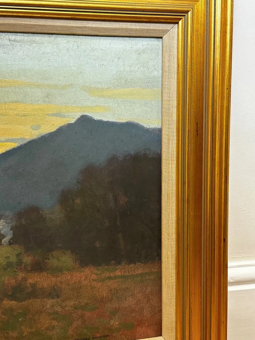 George Houston Signed Oil Painting Evening, Glen Sannox Scottish Highlands - 5