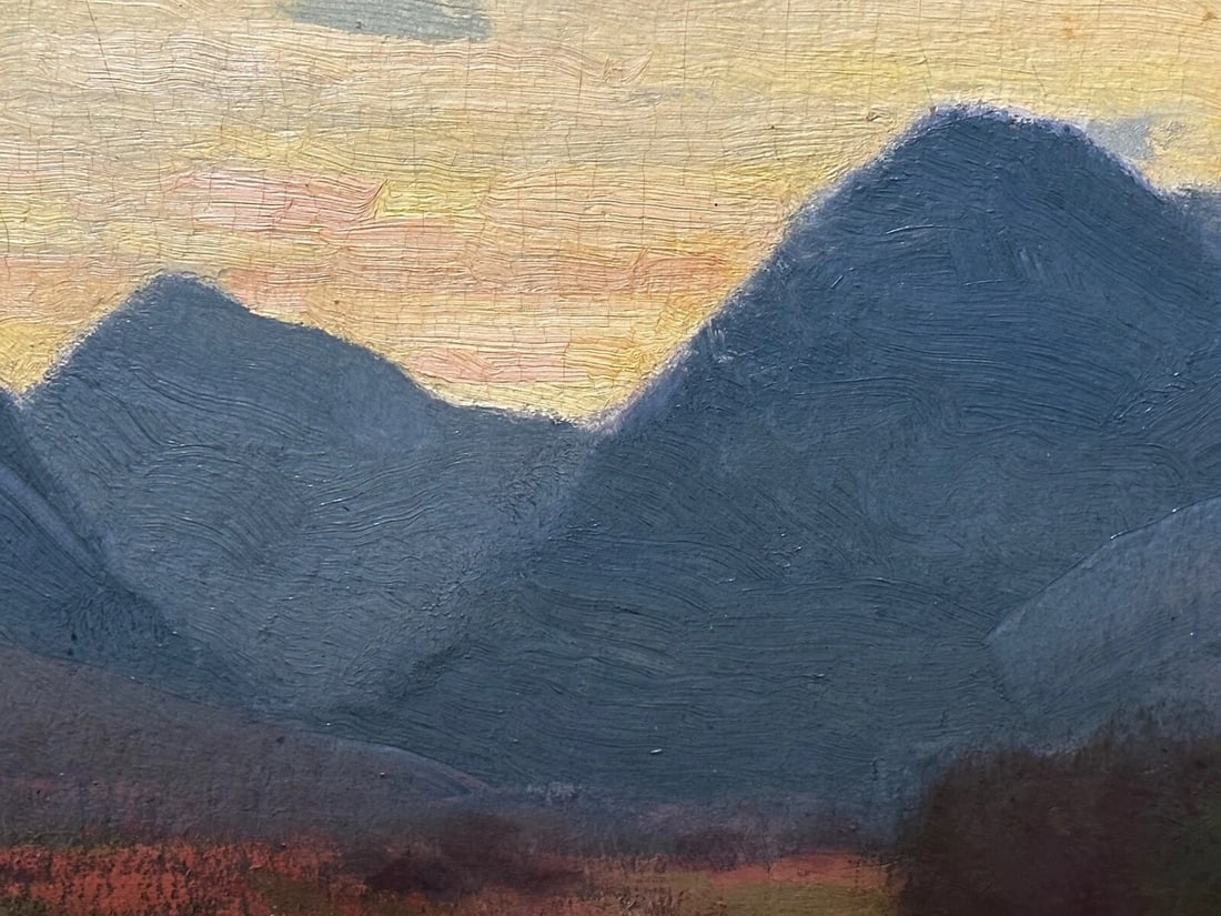George Houston Signed Oil Painting Evening, Glen Sannox Scottish Highlands - 6