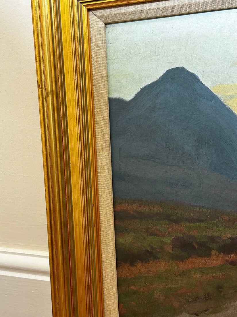 George Houston Signed Oil Painting Evening, Glen Sannox Scottish Highlands - 9