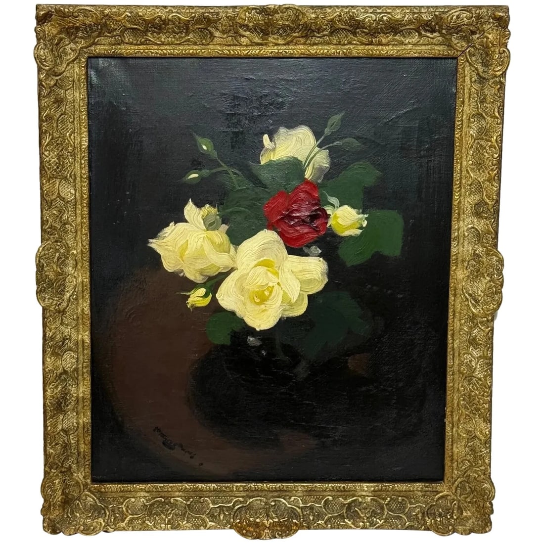 Oil Painting Nocturne In Petals Roses of Fire and Light By James Stuart Park (1 of 20)
