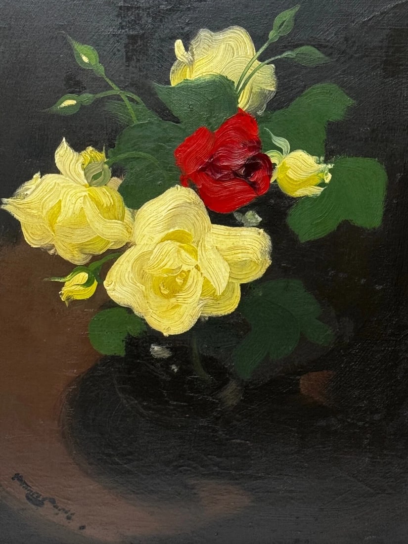 Oil Painting Nocturne In Petals Roses of Fire and Light By James Stuart Park - 2
