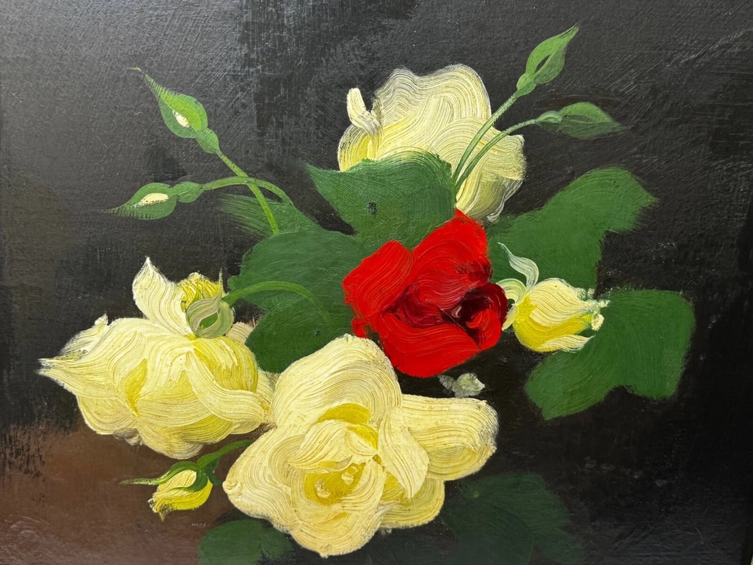 Oil Painting Nocturne In Petals Roses of Fire and Light By James Stuart Park - 3