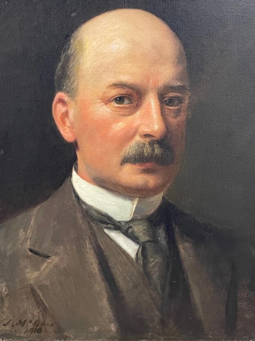 Scottish Oil Painting Portrait Of Glasgow Iron & Steel Merchant By John McGhie - 2