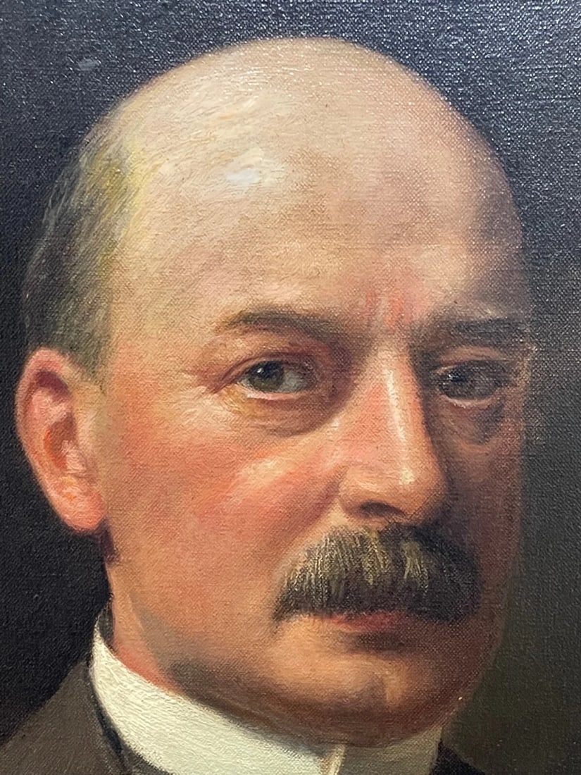 Scottish Oil Painting Portrait Of Glasgow Iron & Steel Merchant By John McGhie - 3