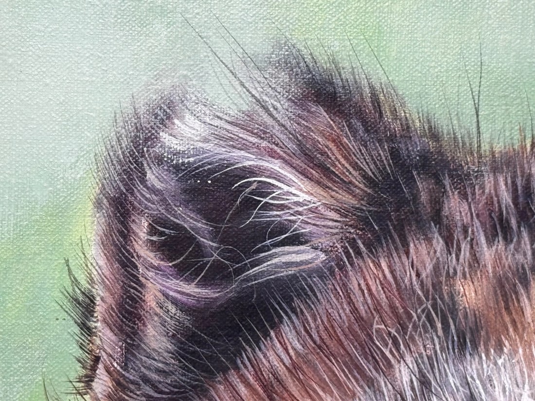 Original Oil Painting Cheetah Cub Innocence of the Wild by Pip McGarry - 14