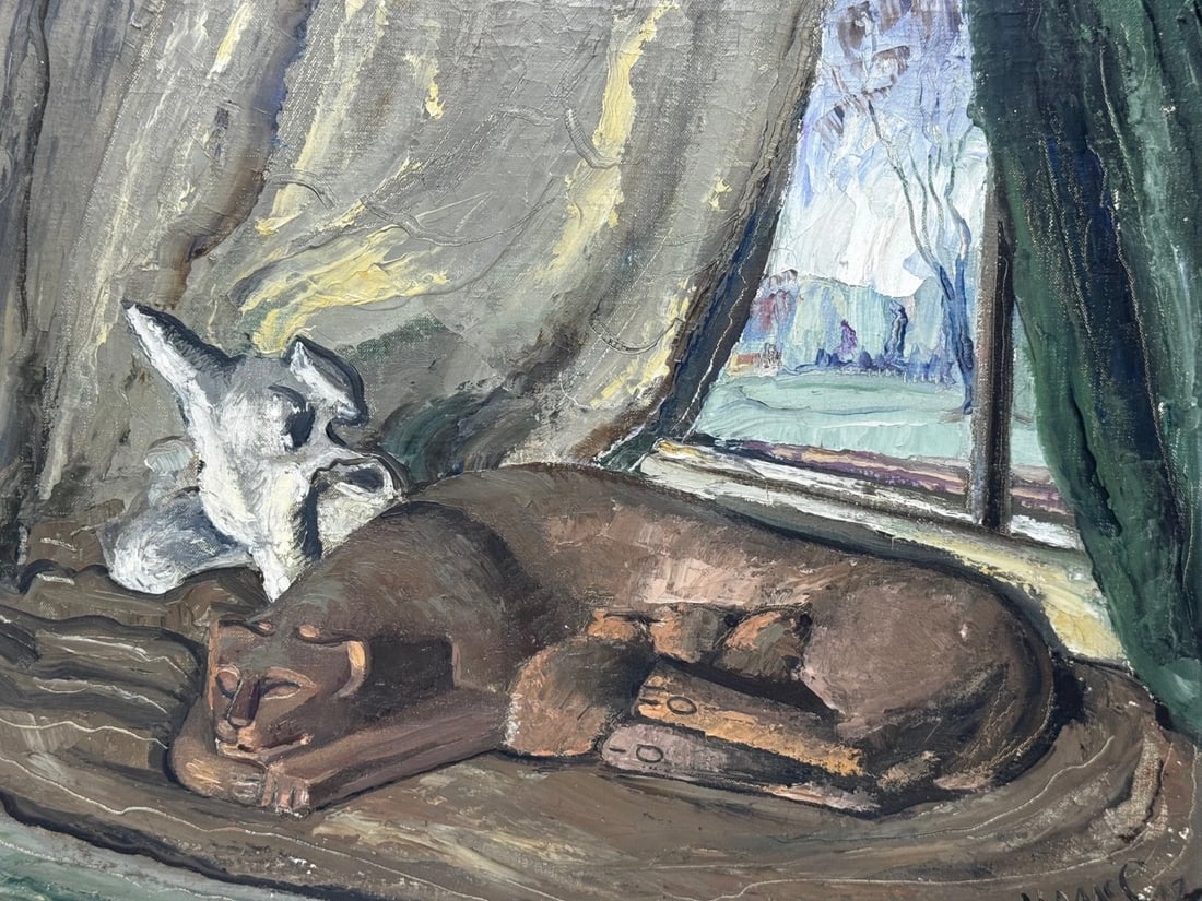 Masterpiece Oil Painting Spring 1947 A Moment Of Nurture By William McCance - 2