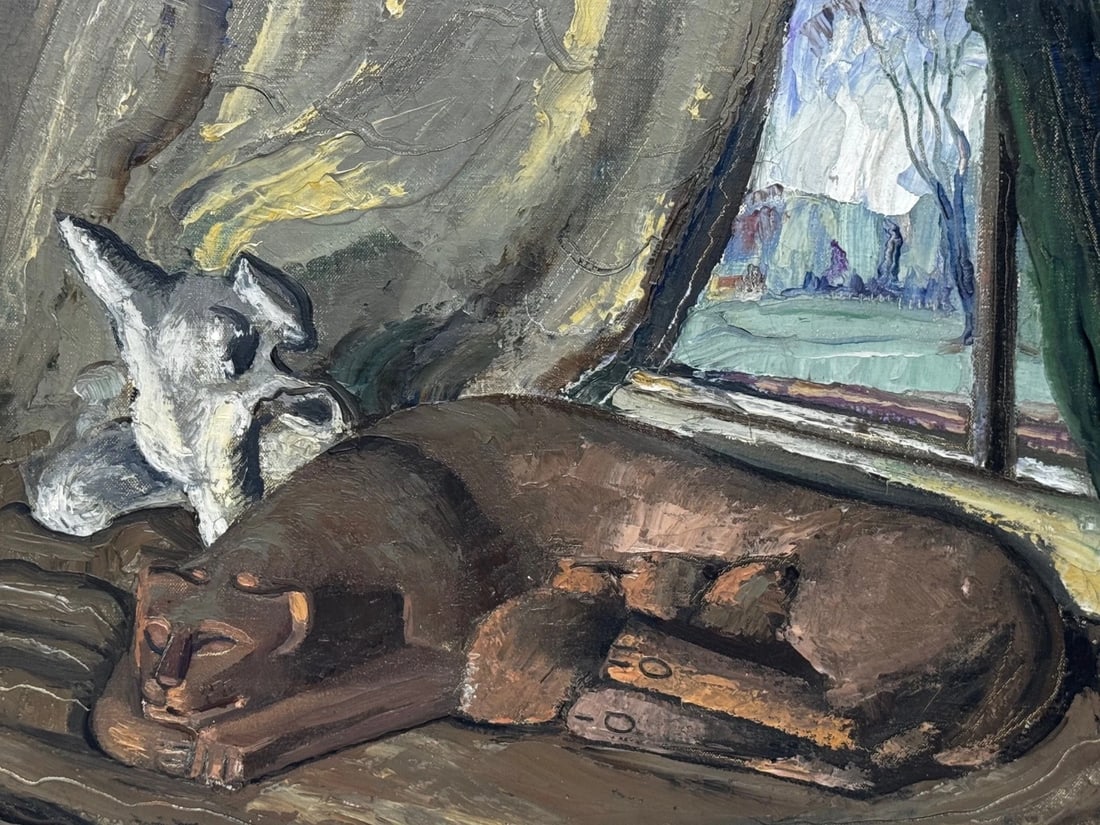 Masterpiece Oil Painting Spring 1947 A Moment Of Nurture By William McCance - 6