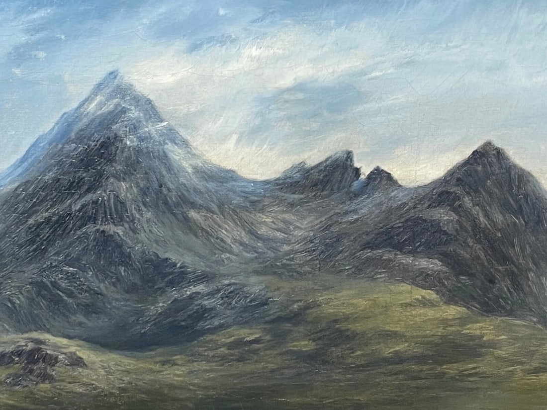 Mystic Highlands Victorian Scottish Oil Painting Sgùrr nan Gillean Isle Skye - 11