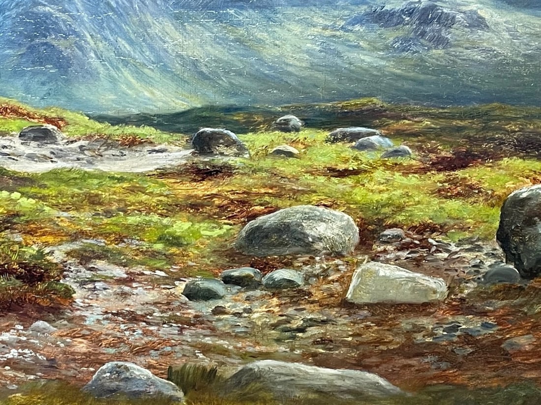 Mystic Highlands Victorian Scottish Oil Painting Sgùrr nan Gillean Isle Skye - 12