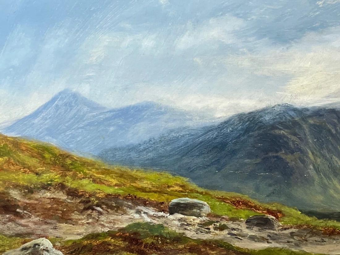 Mystic Highlands Victorian Scottish Oil Painting Sgùrr nan Gillean Isle Skye - 14