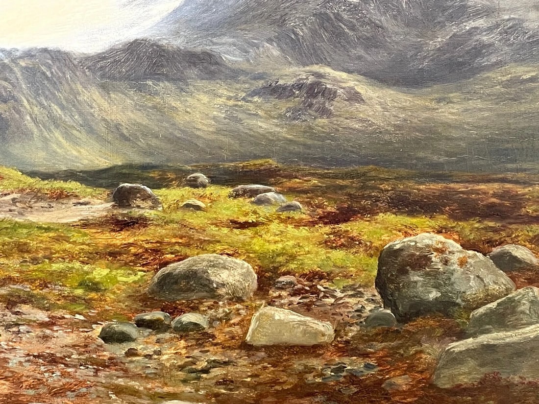 Mystic Highlands Victorian Scottish Oil Painting Sgùrr nan Gillean Isle Skye - 18