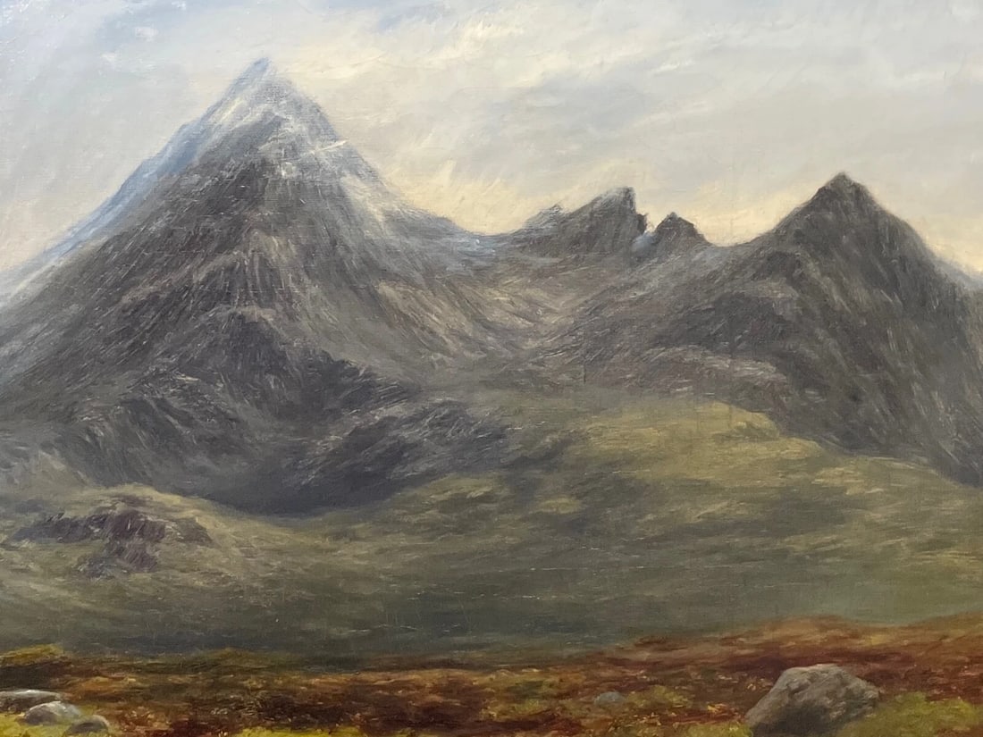 Mystic Highlands Victorian Scottish Oil Painting Sgùrr nan Gillean Isle Skye - 19