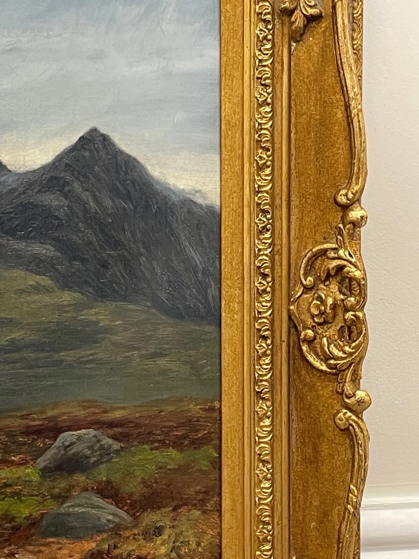 Mystic Highlands Victorian Scottish Oil Painting Sgùrr nan Gillean Isle Skye - 3