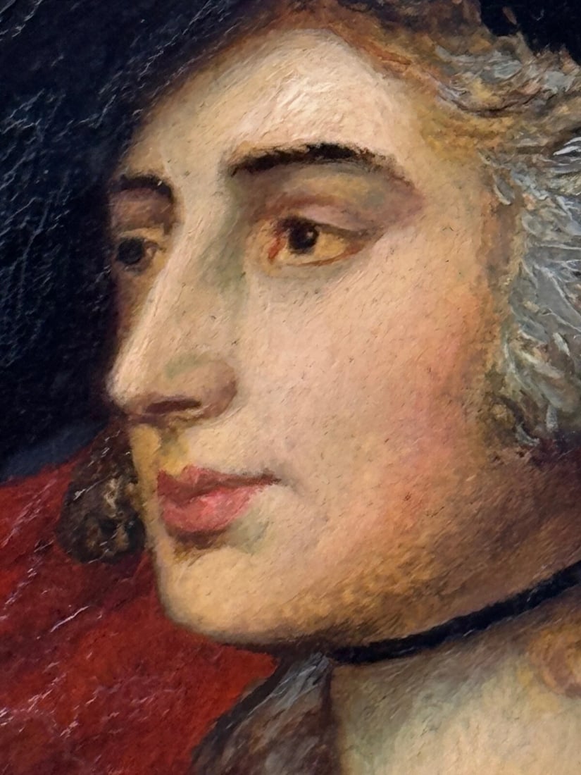 Oil Portrait Welsh Actress Sarah Siddons née Kemble After Thomas Gainsborough - 4