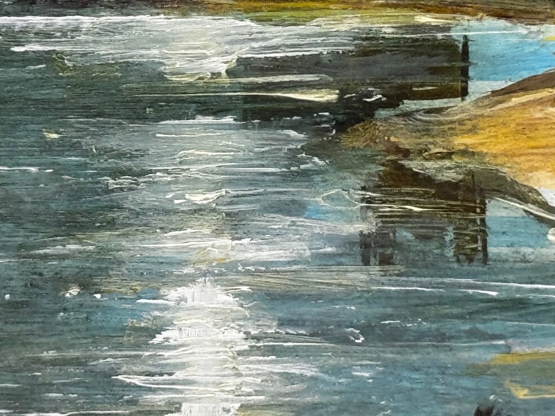Oil Painting Urquhart Castle Loch Ness Scottish Highlands Nocturnal Moonlight - 12