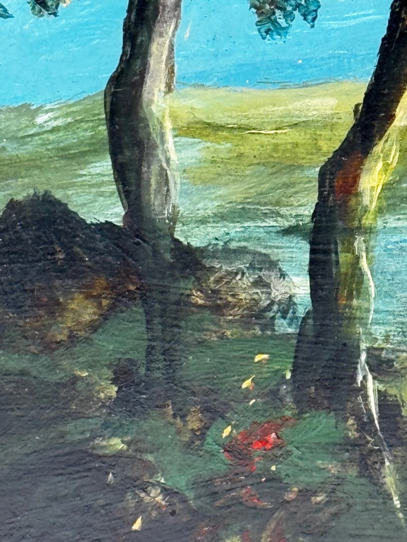 Oil Painting Urquhart Castle Loch Ness Scottish Highlands Nocturnal Moonlight - 17