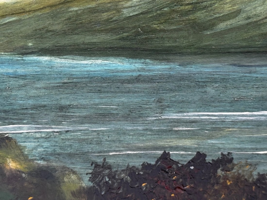 Oil Painting Urquhart Castle Loch Ness Scottish Highlands Nocturnal Moonlight - 19
