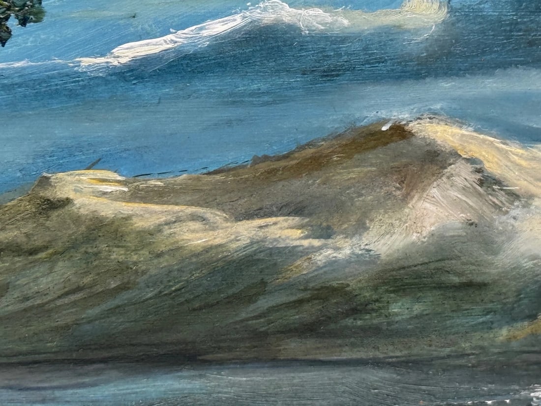 Oil Painting Urquhart Castle Loch Ness Scottish Highlands Nocturnal Moonlight - 20