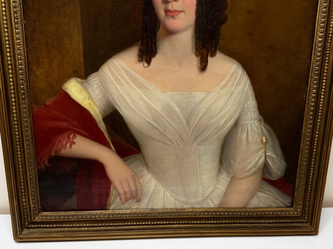 Large Early 19th Century English Oil Painting Portrait Lady Sara Losh 1785–1853 - 10