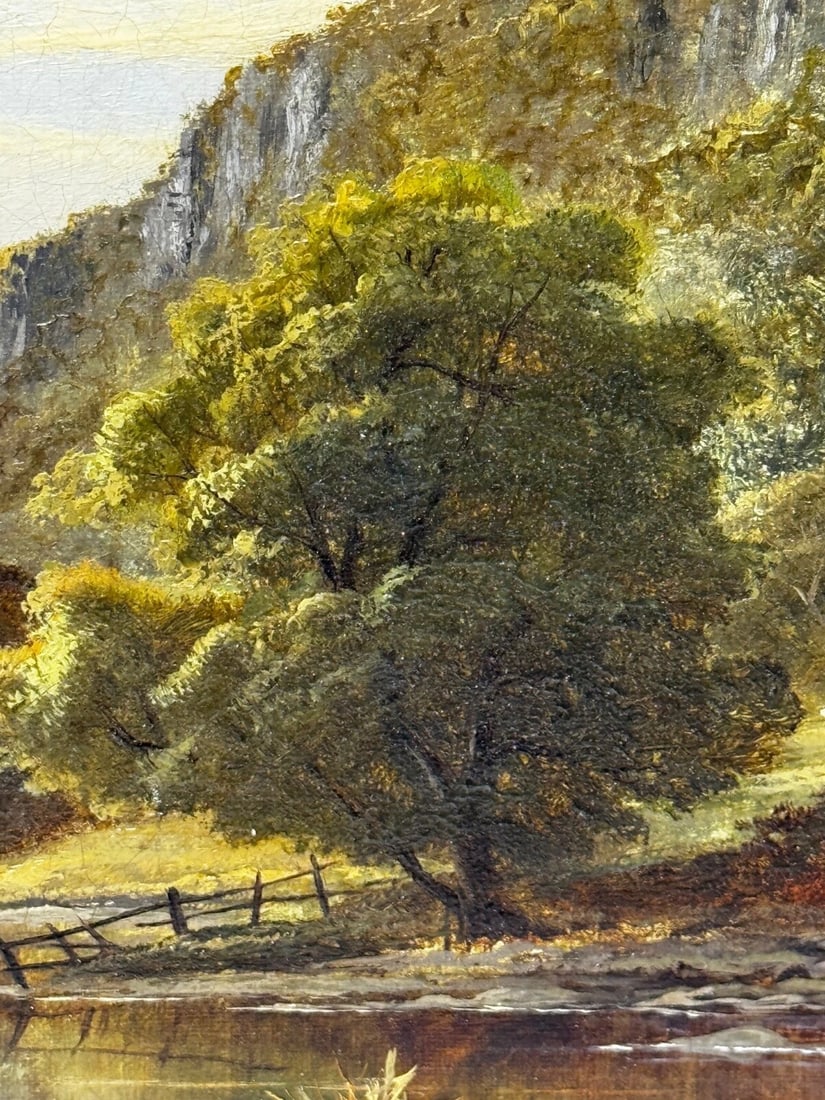 Victorian Painting Serenity Near Capel Curig North Wales By John Cuthbert Salmon - 19