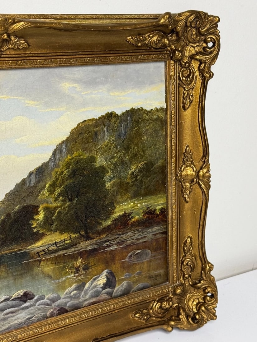 Victorian Painting Serenity Near Capel Curig North Wales By John Cuthbert Salmon - 3