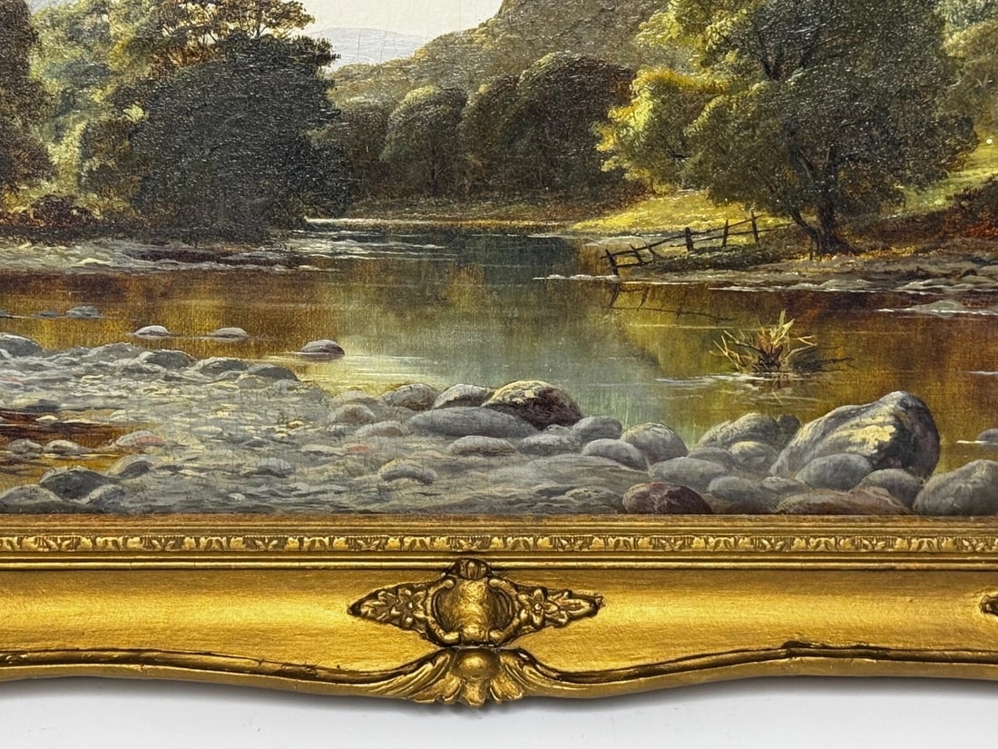 Victorian Painting Serenity Near Capel Curig North Wales By John Cuthbert Salmon - 5