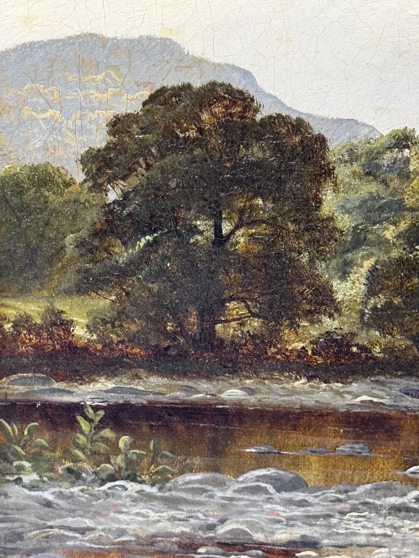 Victorian Painting Serenity Near Capel Curig North Wales By John Cuthbert Salmon - 8