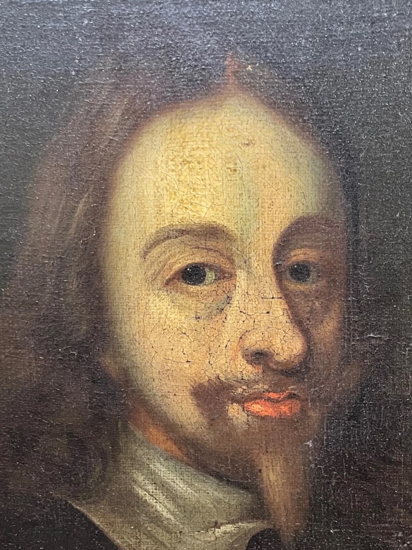 17th Century Oil Painting Royal King Charles I in Armour Circle Henry Stone - 7