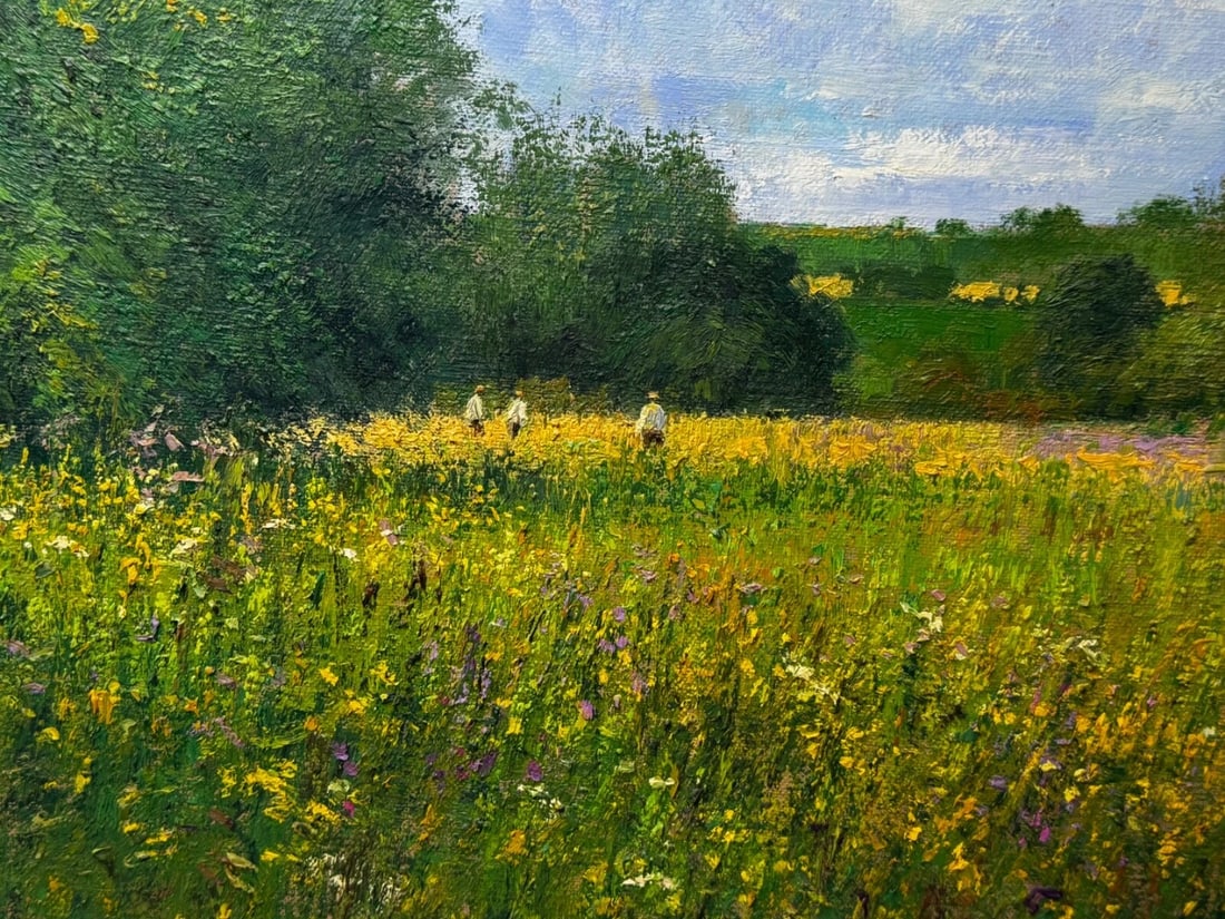 Oil Painting Banks of the Wye, Coppet Hill Herefordshire By Charles Neal - 11