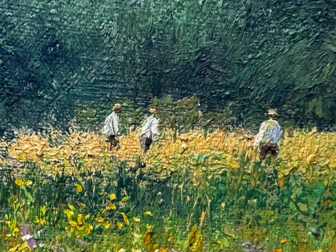 Oil Painting Banks of the Wye, Coppet Hill Herefordshire By Charles Neal - 12
