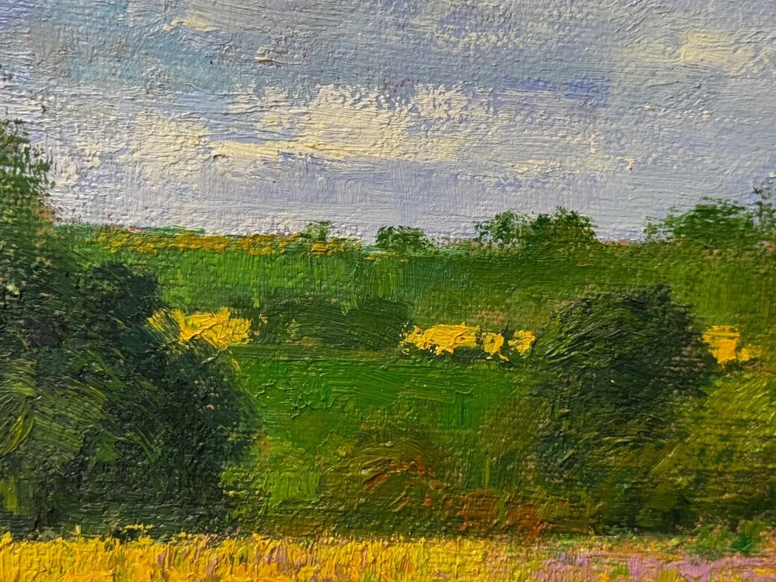 Oil Painting Banks of the Wye, Coppet Hill Herefordshire By Charles Neal - 13