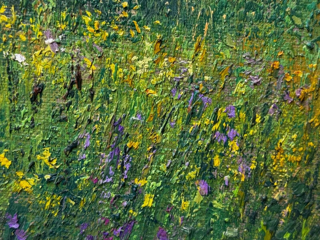 Oil Painting Banks of the Wye, Coppet Hill Herefordshire By Charles Neal - 18