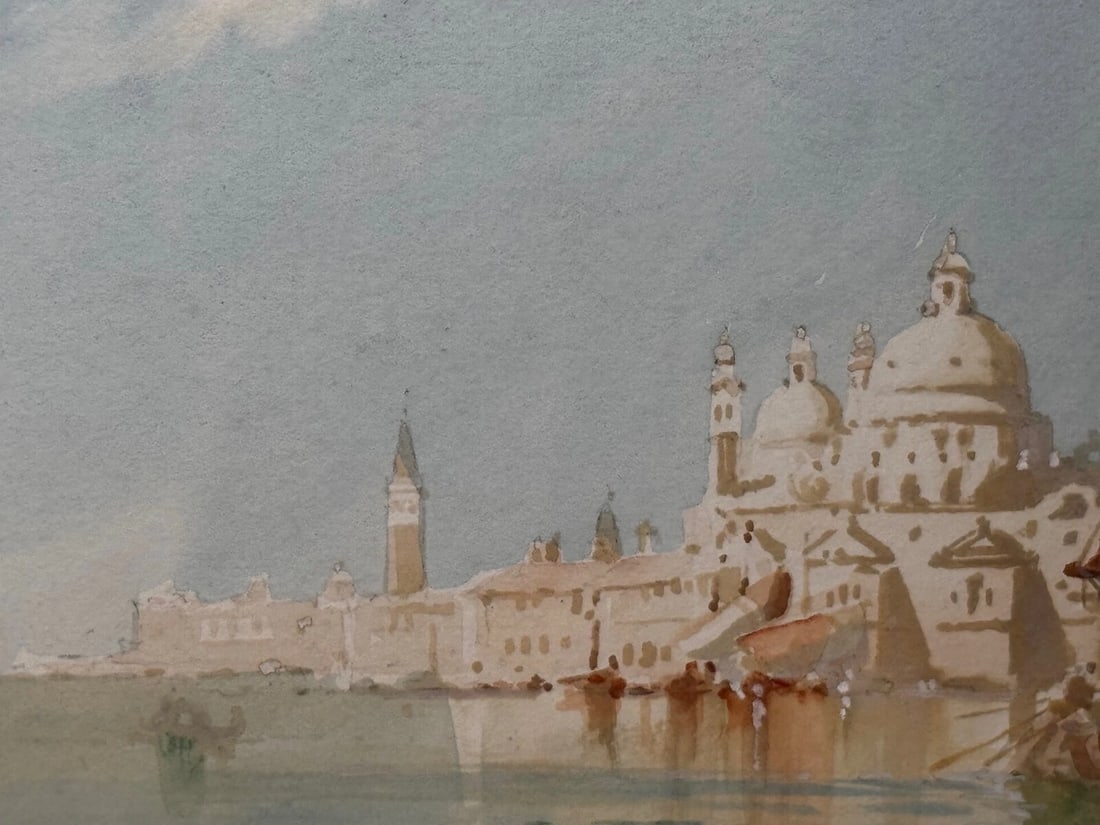 Marine Watercolour Painting On The Lagoon Venice by William Knox RBA C1917 - 18