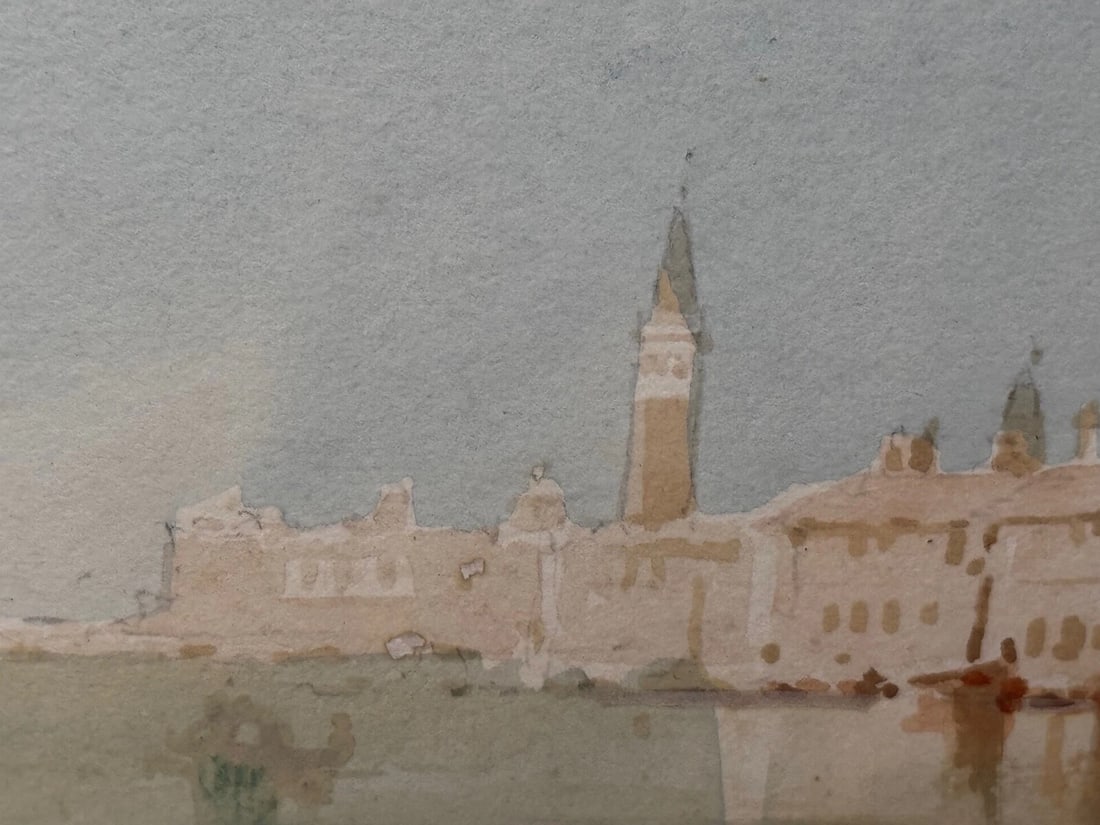 Marine Watercolour Painting On The Lagoon Venice by William Knox RBA C1917 - 20