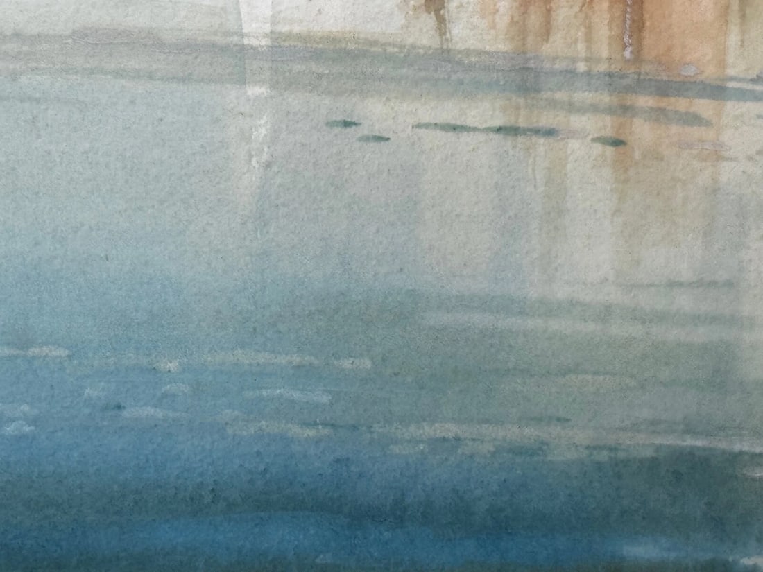 Marine Watercolour Painting On The Lagoon Venice by William Knox RBA C1917 - 6