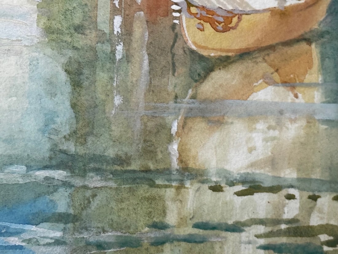 Marine Watercolour Painting On The Lagoon Venice by William Knox RBA C1917 - 7