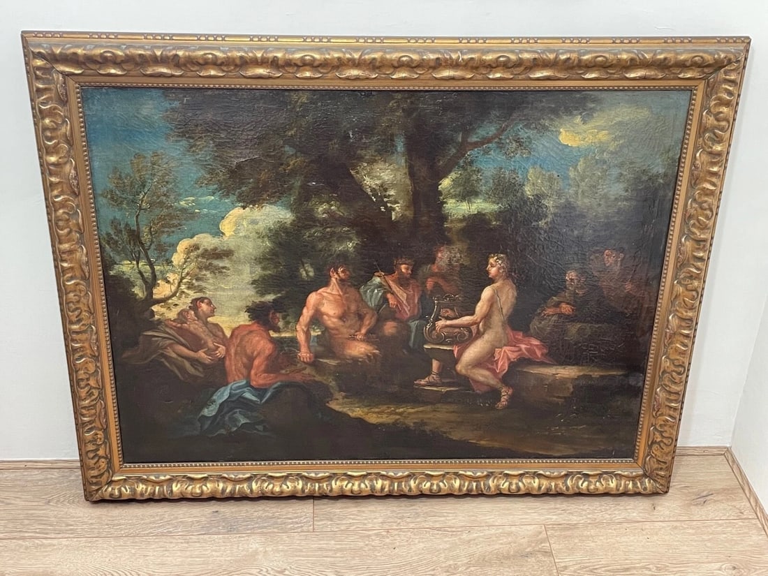 Baroque Oil Painting Apollo and Marsyas Musical Contest King Midas Judgment - 2