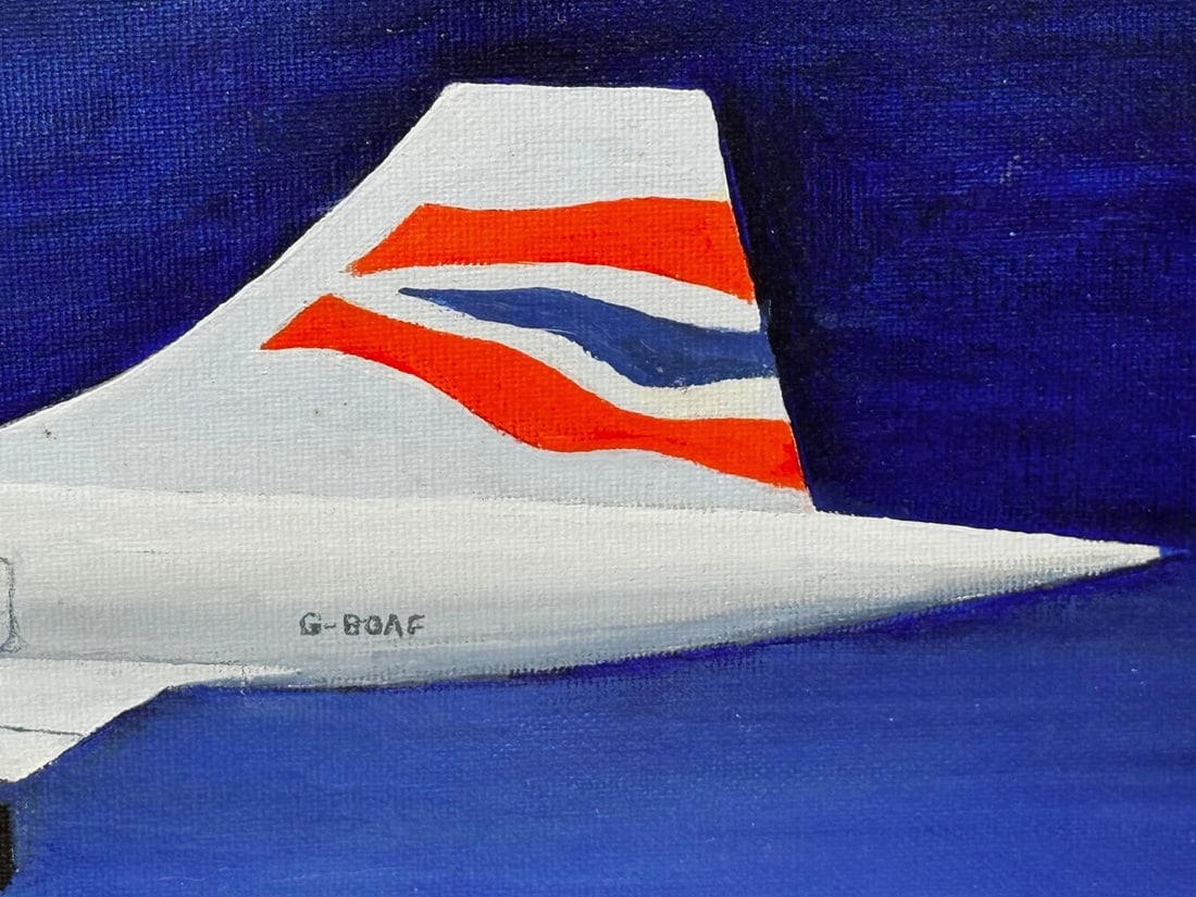 Painting Concorde Last Flight New York to London Pilot Captain Mike Bannister - 11