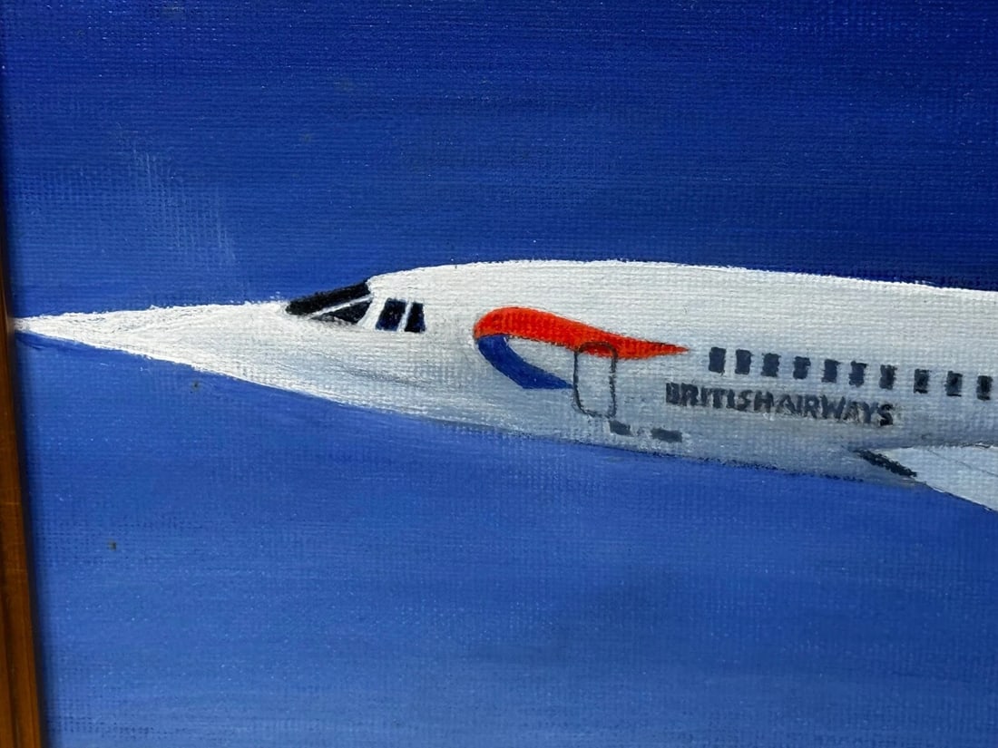 Painting Concorde Last Flight New York to London Pilot Captain Mike Bannister - 17