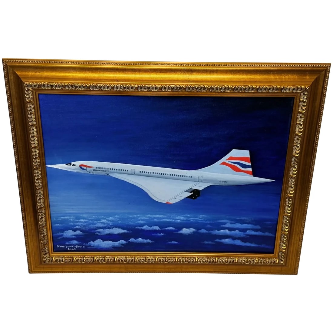 Painting Concorde Last Flight New York to London Pilot Captain Mike Bannister