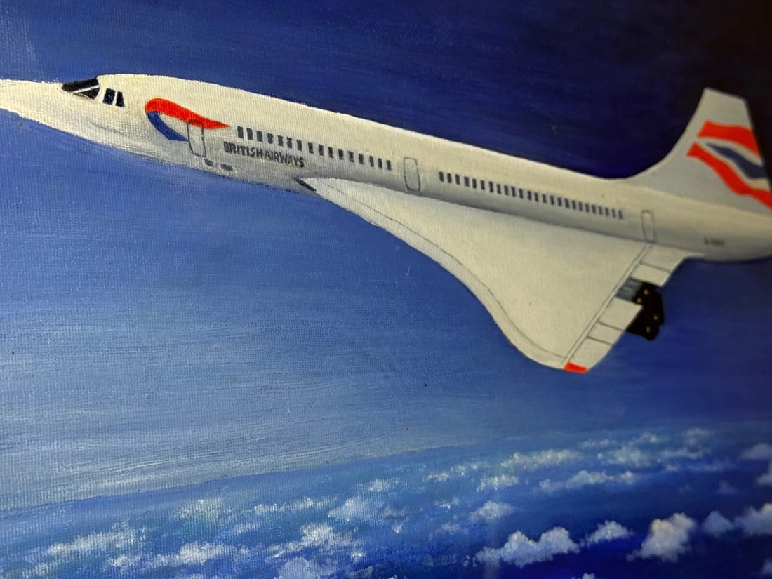 Painting Concorde Last Flight New York to London Pilot Captain Mike Bannister - 2