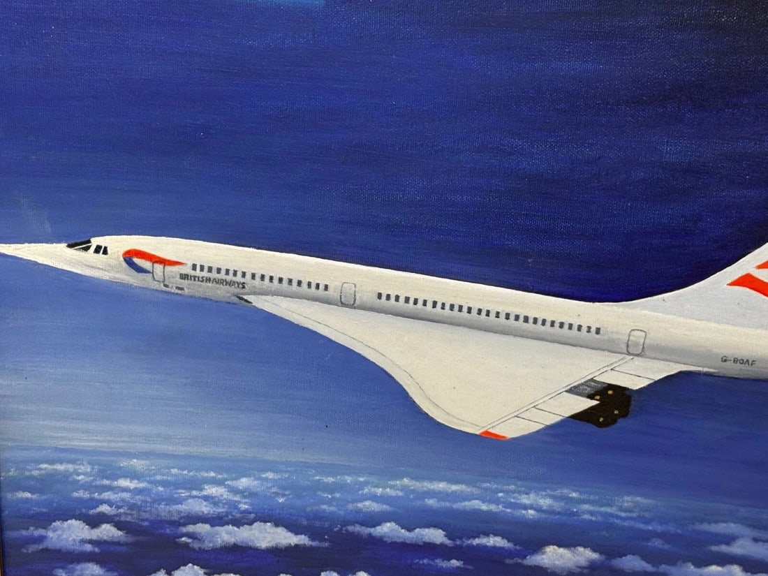 Painting Concorde Last Flight New York to London Pilot Captain Mike Bannister - 9