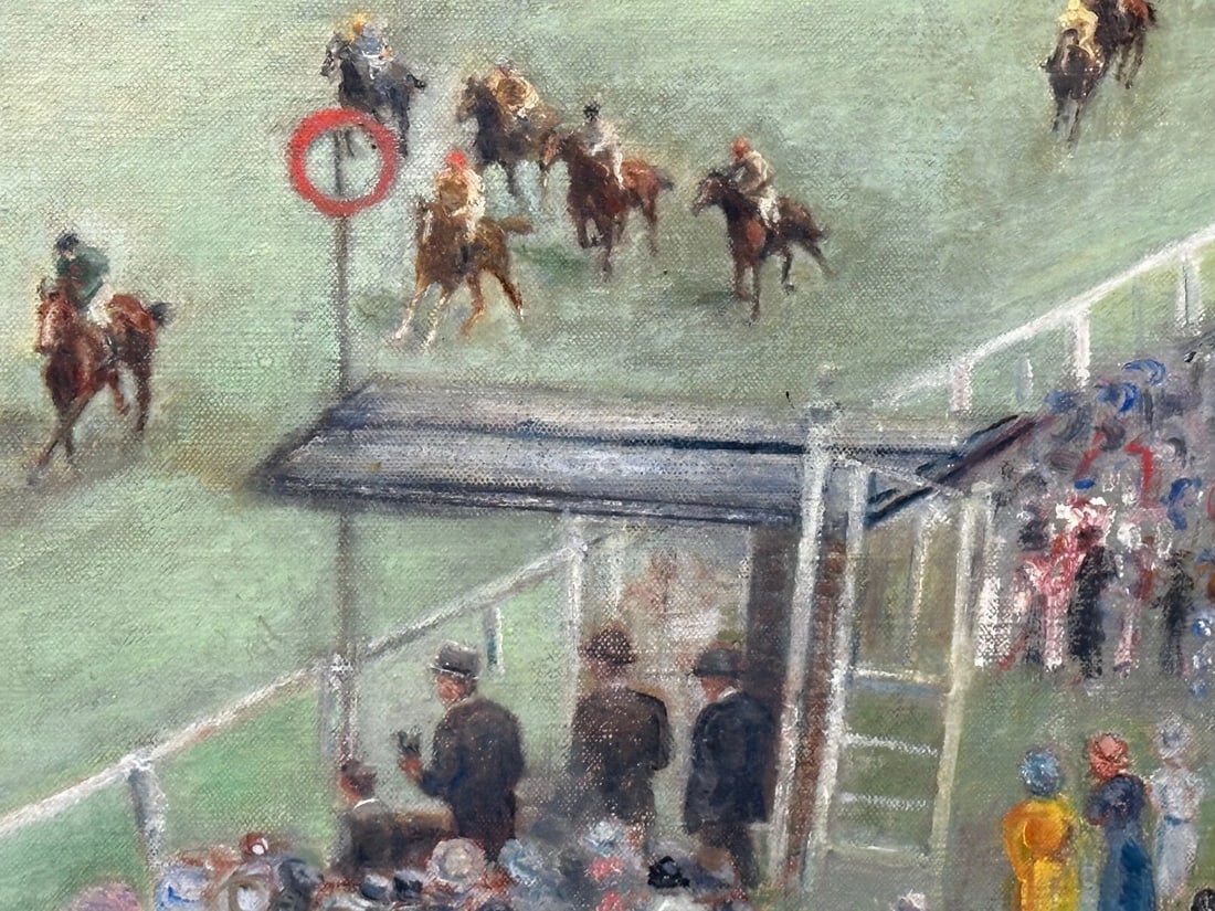 Oil Painting Ariostar Winning At Royal Ascot In the Manner of Lionel Edwards - 13