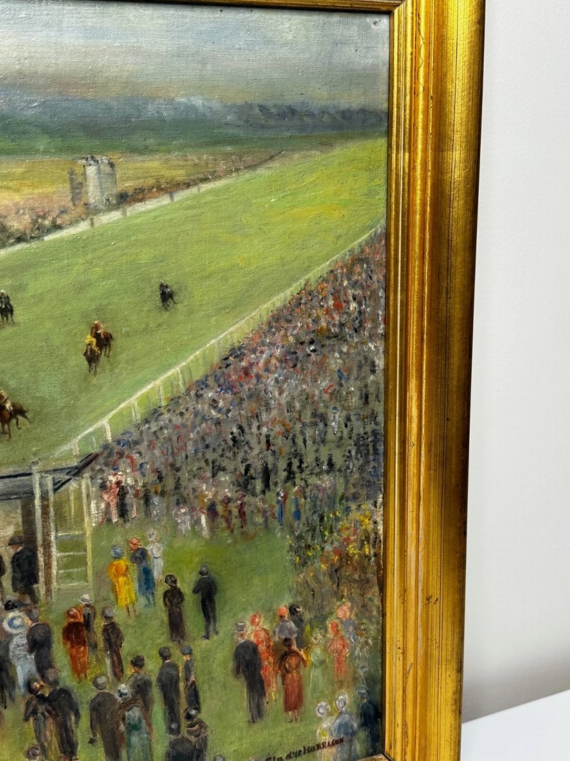 Oil Painting Ariostar Winning At Royal Ascot In the Manner of Lionel Edwards - 3