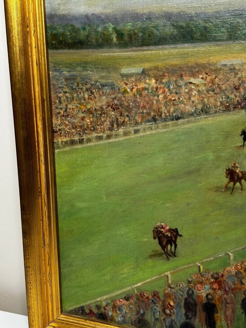 Oil Painting Ariostar Winning At Royal Ascot In the Manner of Lionel Edwards - 4
