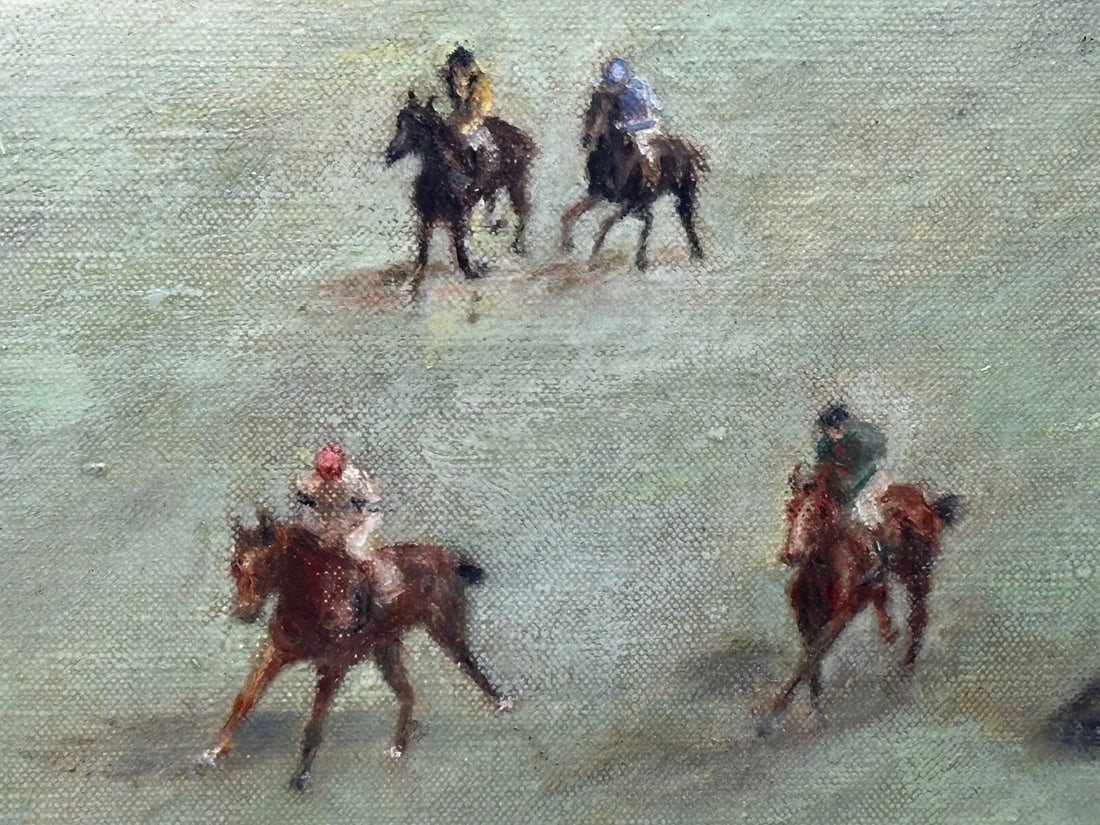 Oil Painting Ariostar Winning At Royal Ascot In the Manner of Lionel Edwards - 7