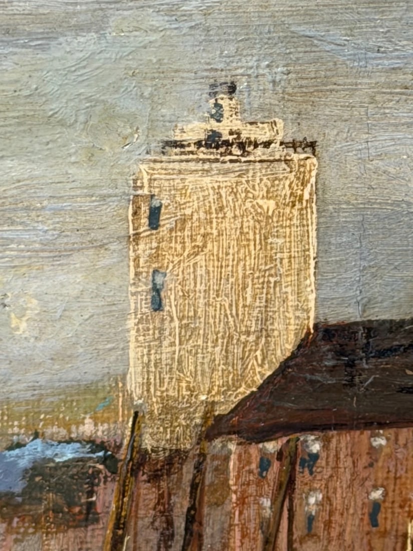 Painting North Shields Harbour The Old Low Light Manner of Bernard Benedict Hemy - 14