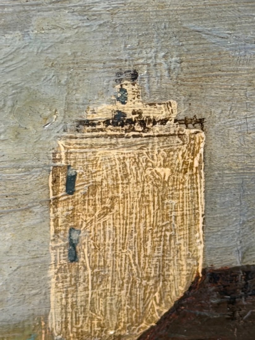 Painting North Shields Harbour The Old Low Light Manner of Bernard Benedict Hemy - 18